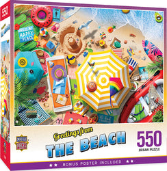 Puzzle Masterpieces:  550 Piece Greetings From - The Beach