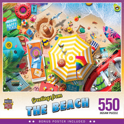 Puzzle Masterpieces:  550 Piece Greetings From - The Beach