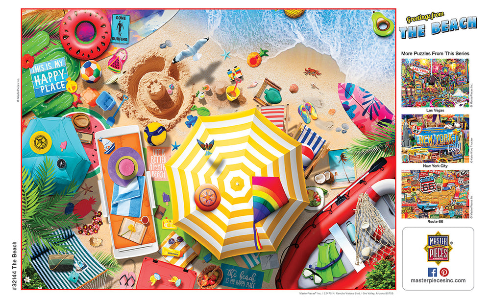 Puzzle Masterpieces:  550 Piece Greetings From - The Beach