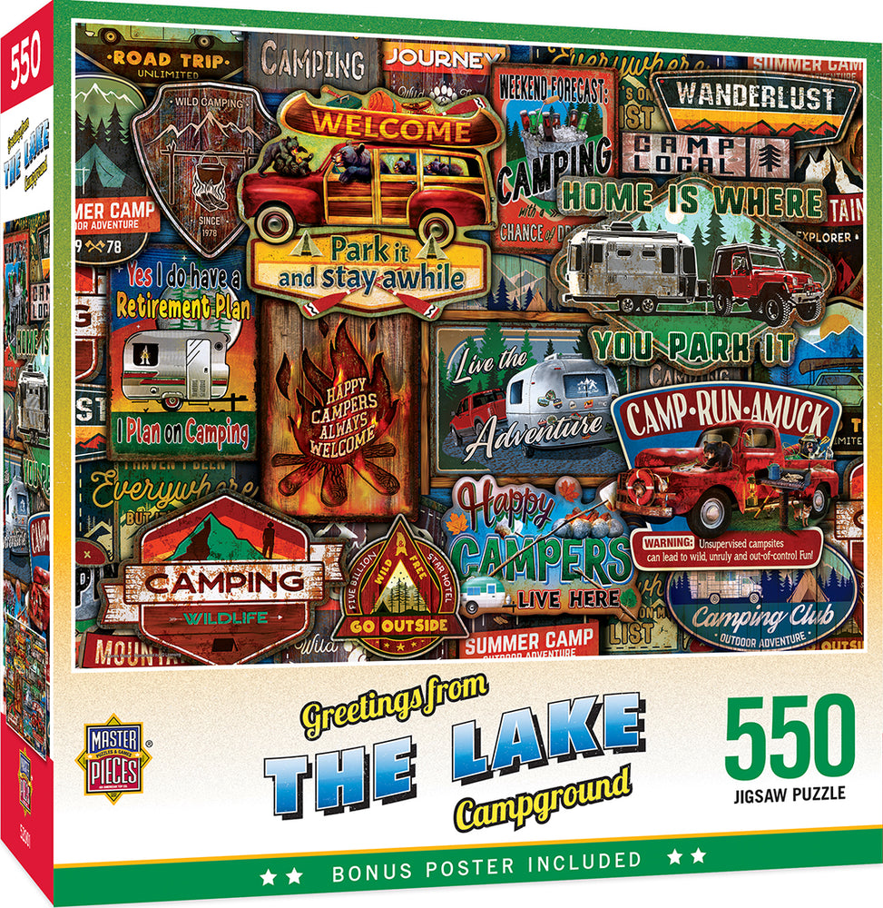 Puzzle Masterpieces:  550 Piece Greetings From - The Lake