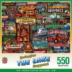 Puzzle Masterpieces:  550 Piece Greetings From - The Lake