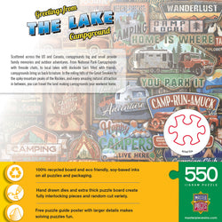 Puzzle Masterpieces:  550 Piece Greetings From - The Lake