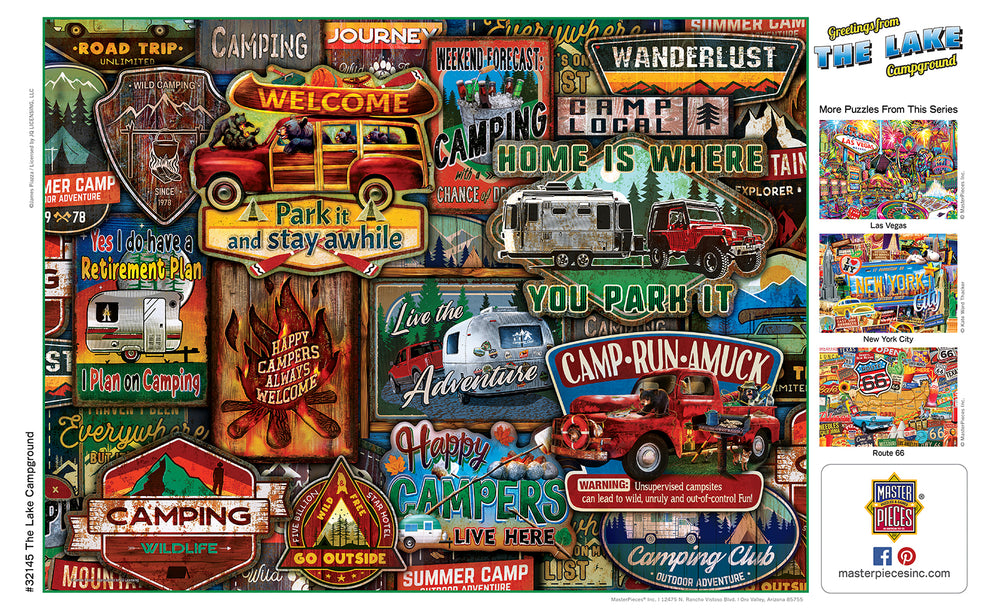Puzzle Masterpieces:  550 Piece Greetings From - The Lake