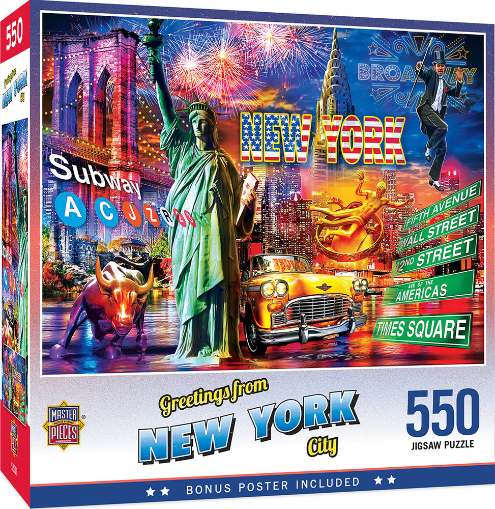Puzzle Masterpieces:  550 Piece Greetings From - New York City