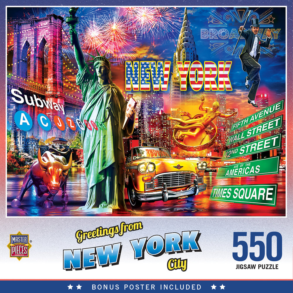 Puzzle Masterpieces:  550 Piece Greetings From - New York City