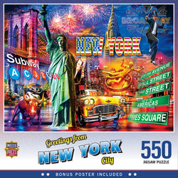Puzzle Masterpieces:  550 Piece Greetings From - New York City