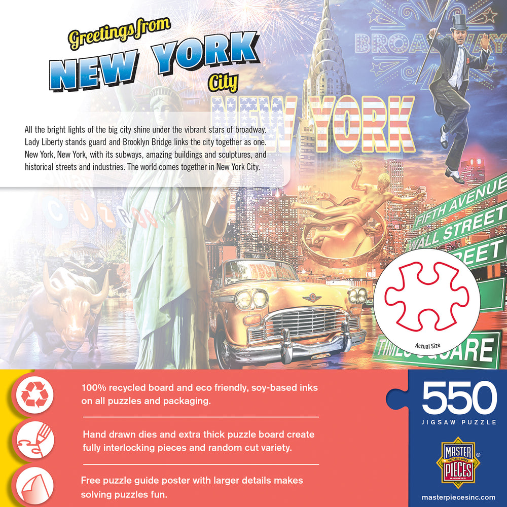 Puzzle Masterpieces:  550 Piece Greetings From - New York City