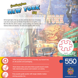 Puzzle Masterpieces:  550 Piece Greetings From - New York City
