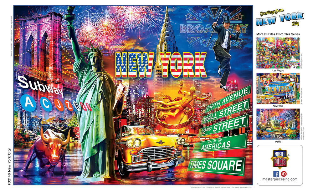 Puzzle Masterpieces:  550 Piece Greetings From - New York City