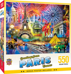 Puzzle Masterpieces:  550 Piece Greetings From - Paris