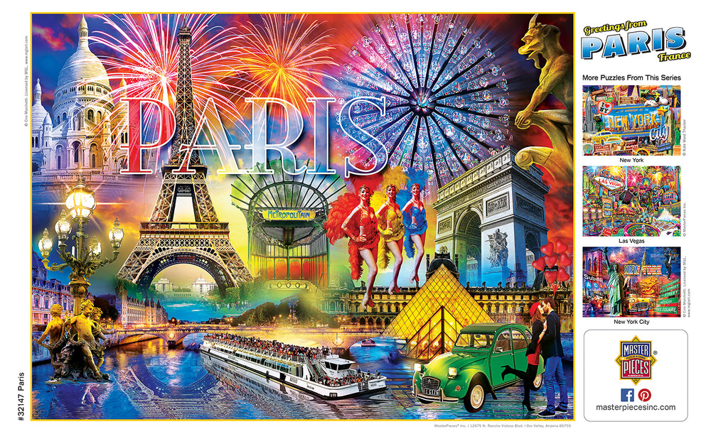 Puzzle Masterpieces:  550 Piece Greetings From - Paris