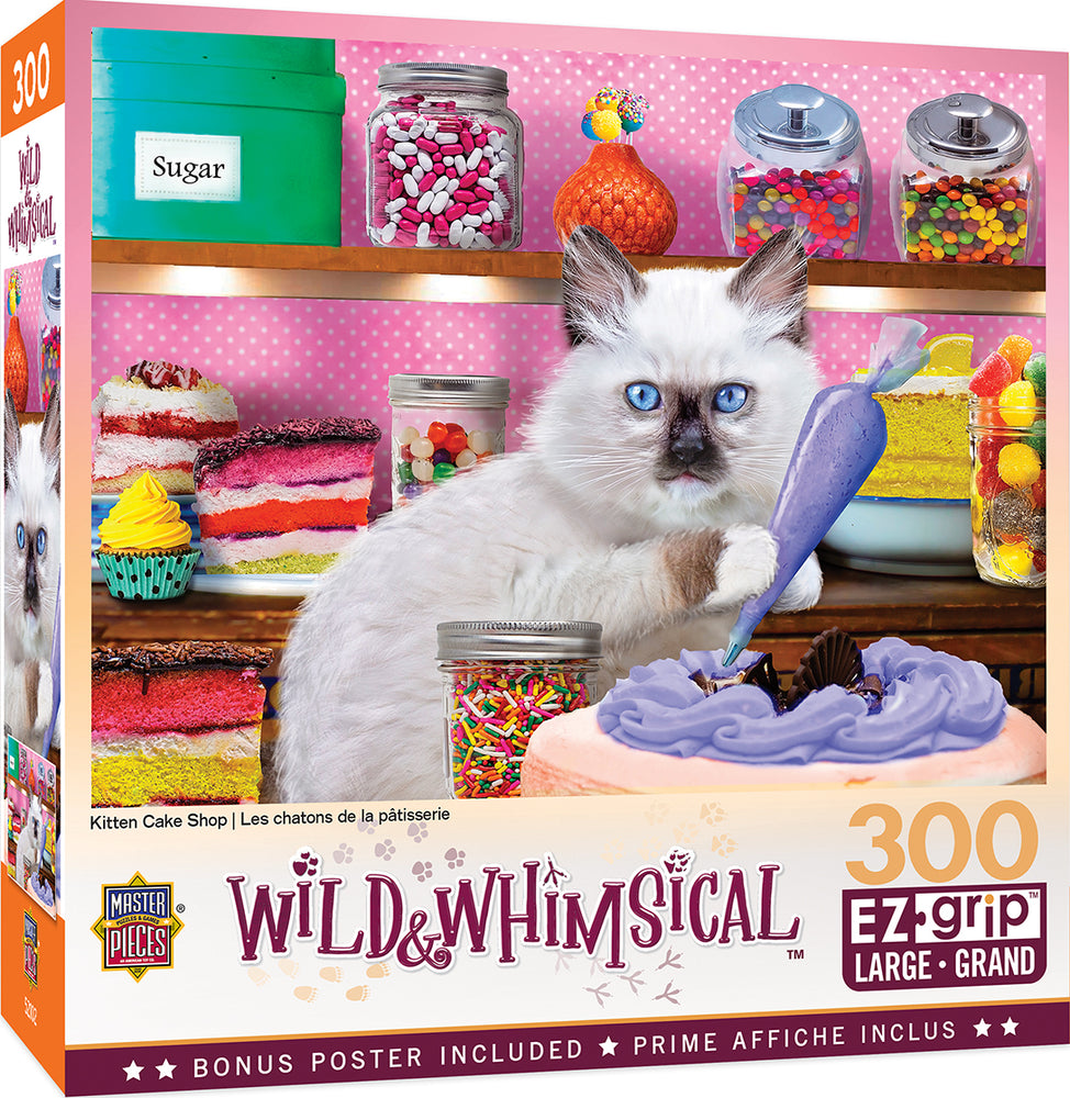 Puzzle Masterpieces:  300 piece EzGrip Wild & Whimsical - Kitten Cake Shop