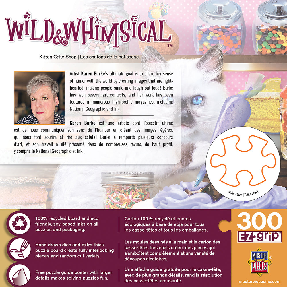 Puzzle Masterpieces:  300 piece EzGrip Wild & Whimsical - Kitten Cake Shop