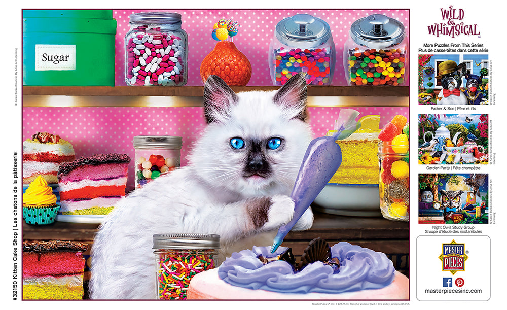 Puzzle Masterpieces:  300 piece EzGrip Wild & Whimsical - Kitten Cake Shop