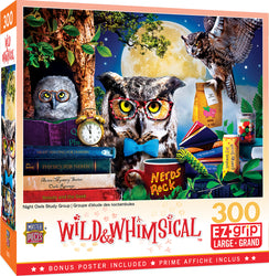 Puzzle Masterpieces:  300 piece EzGrip Wild & Whimsical - Night Owls Study Group