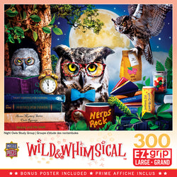 Puzzle Masterpieces:  300 piece EzGrip Wild & Whimsical - Night Owls Study Group