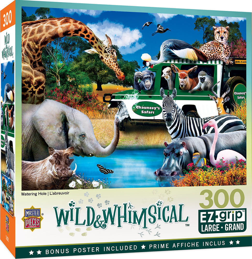 Puzzle Masterpieces:  300 piece EzGrip Wild & Whimsical - Watering Hole