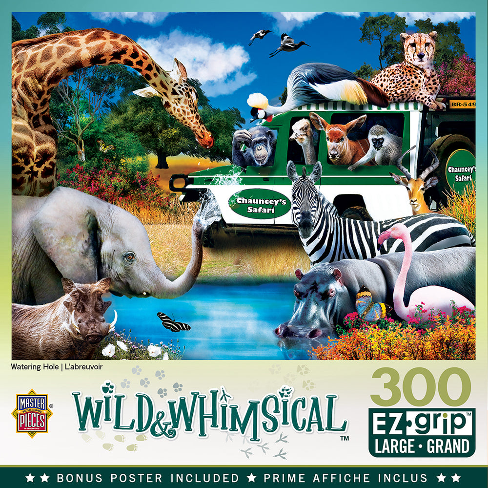 Puzzle Masterpieces:  300 piece EzGrip Wild & Whimsical - Watering Hole