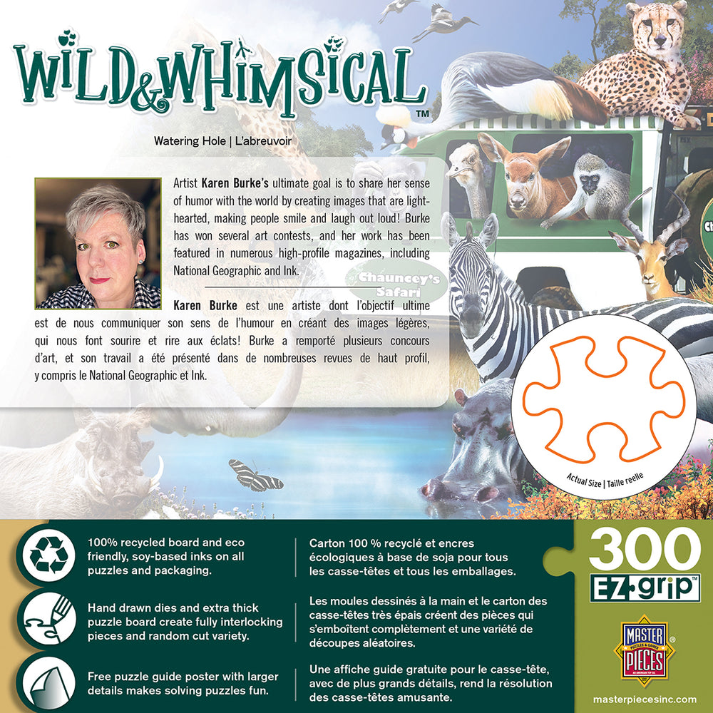 Puzzle Masterpieces:  300 piece EzGrip Wild & Whimsical - Watering Hole