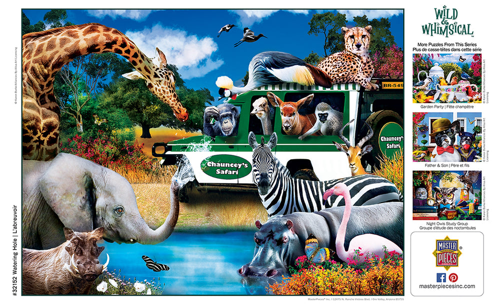 Puzzle Masterpieces:  300 piece EzGrip Wild & Whimsical - Watering Hole