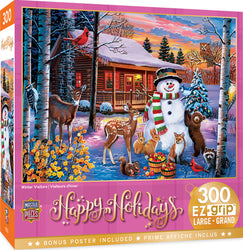 Puzzle Masterpieces:  300 Piece EzGrip Holiday - Winter Visitors