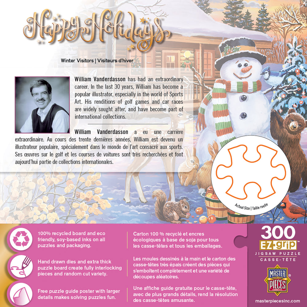 Puzzle Masterpieces:  300 Piece EzGrip Holiday - Winter Visitors