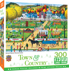 Puzzle Masterpieces:  300 piece EzGrip Town & Country - Harvest Festival