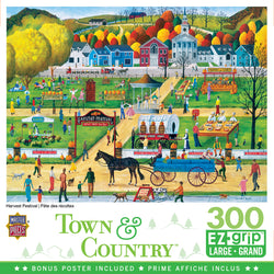 Puzzle Masterpieces:  300 piece EzGrip Town & Country - Harvest Festival