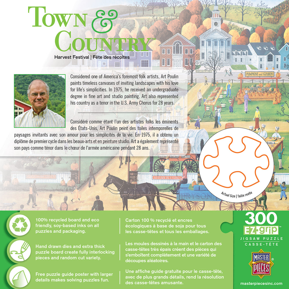 Puzzle Masterpieces:  300 piece EzGrip Town & Country - Harvest Festival
