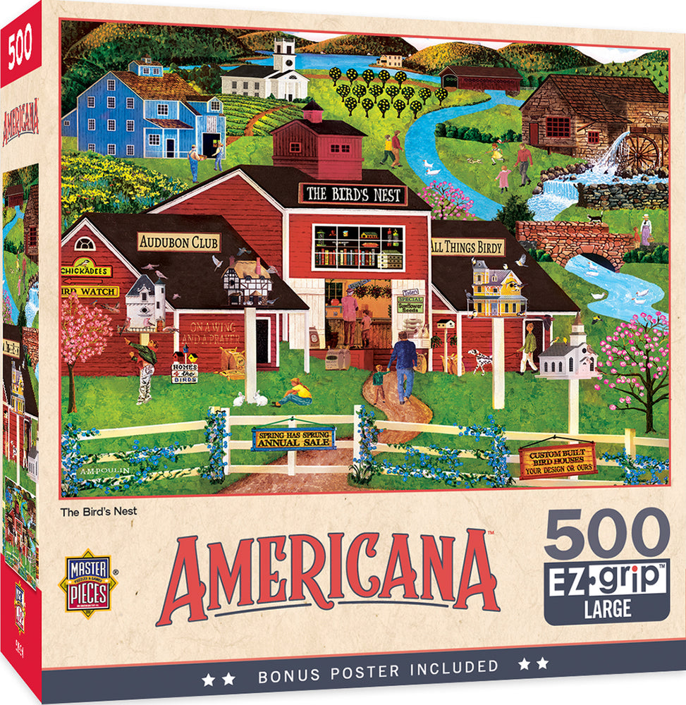 Puzzle Masterpieces:  500 Piece EzGrip Americana - The Bird's Nest