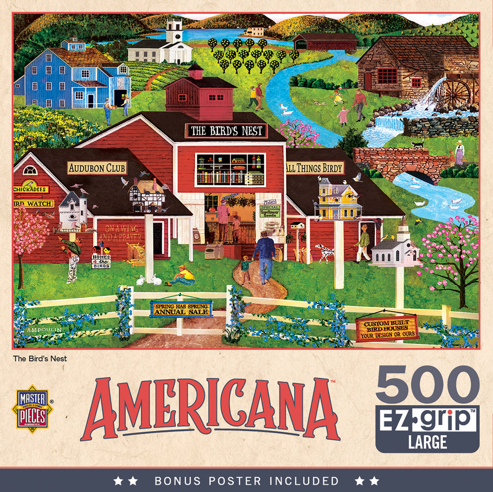 Puzzle Masterpieces:  500 Piece EzGrip Americana - The Bird's Nest