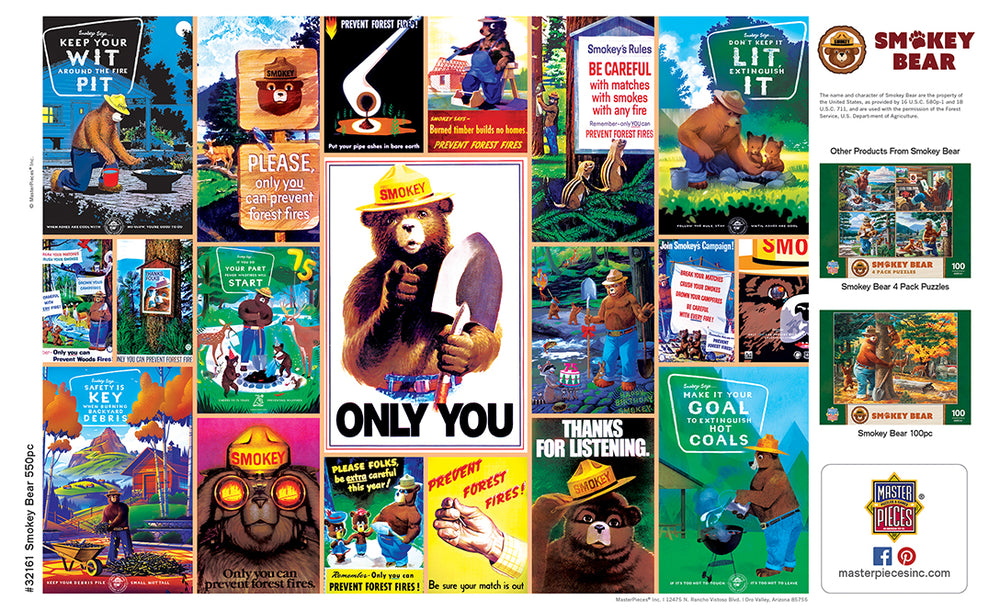 Puzzle Masterpieces:  550 Piece Smokey Bear