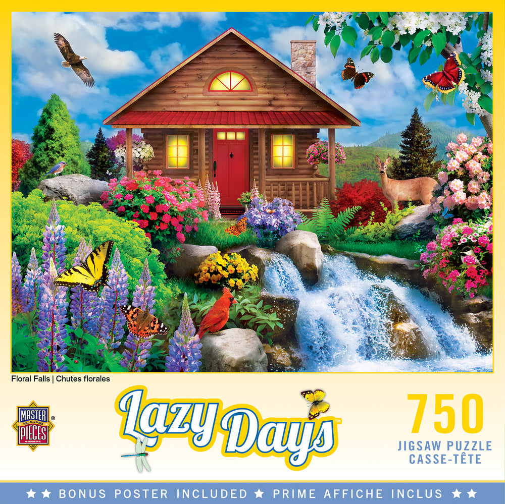 Puzzle Masterpieces:  750 Piece Lazy Days - Floral Falls