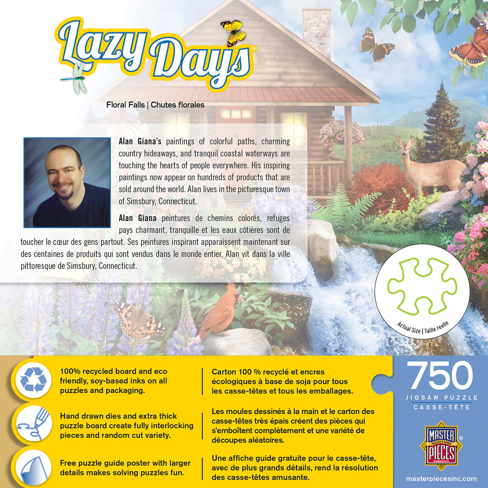 Puzzle Masterpieces:  750 Piece Lazy Days - Floral Falls