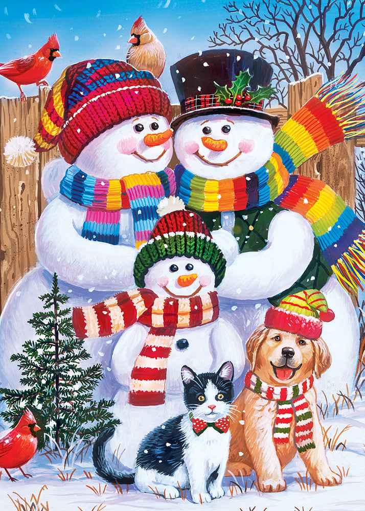 Puzzle Masterpieces:  500 Piece Glitter Holiday - Family Portrait