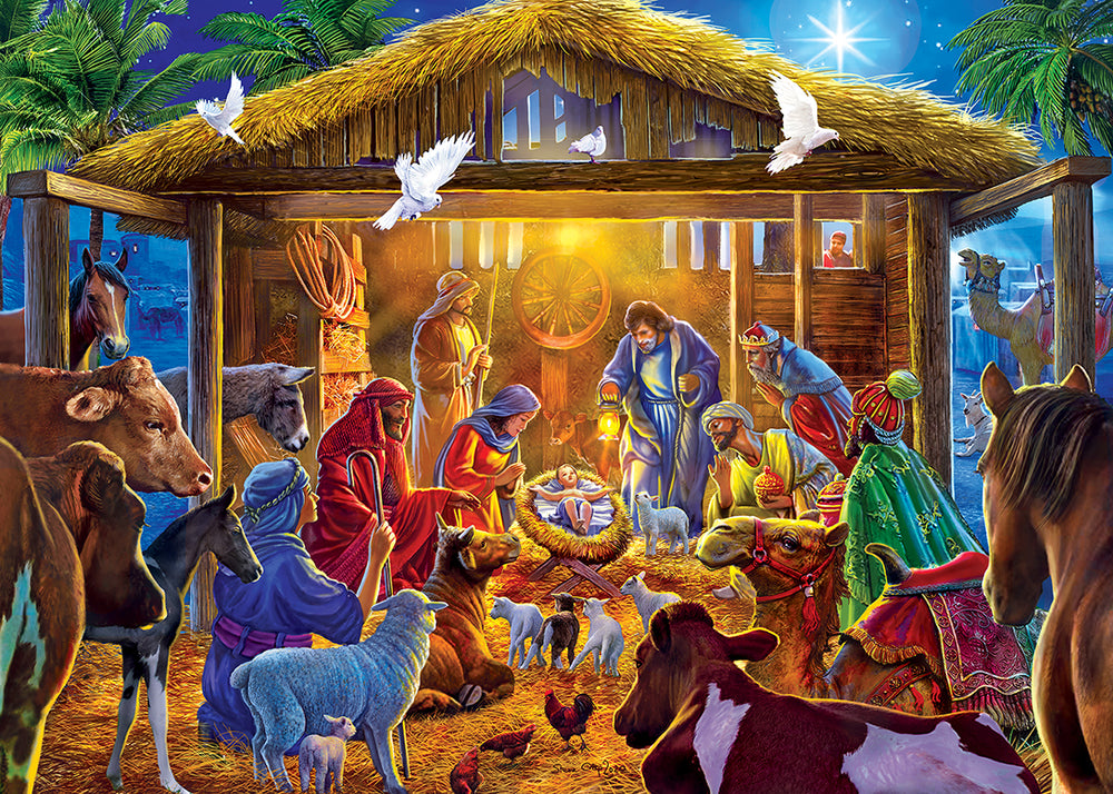 Puzzle Masterpieces:  500 Piece Glitter Holiday - Star of Bethlehem