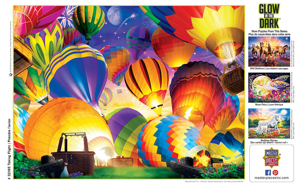 Puzzle Masterpieces:  300 piece EzGrip Glow in the Dark - Taking Flight