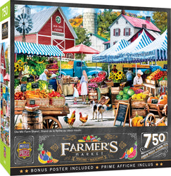 Puzzle Masterpieces:  750 Piece Farmer's Market - Old Mill Farm Stand