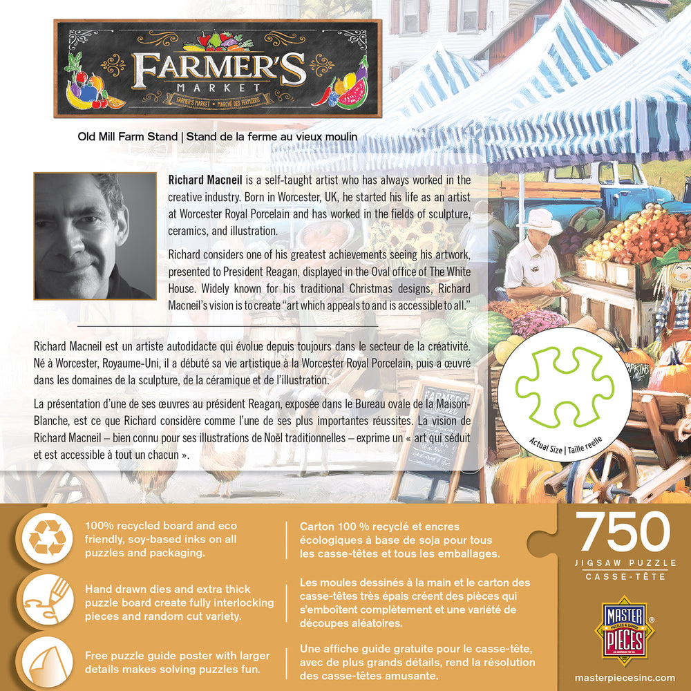 Puzzle Masterpieces:  750 Piece Farmer's Market - Old Mill Farm Stand