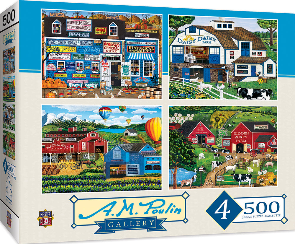 Puzzle Masterpieces:  500 Piece 4-Pack A. M. Poulin