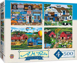 Puzzle Masterpieces:  500 Piece 4-Pack A. M. Poulin