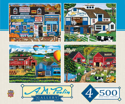 Puzzle Masterpieces:  500 Piece 4-Pack A. M. Poulin