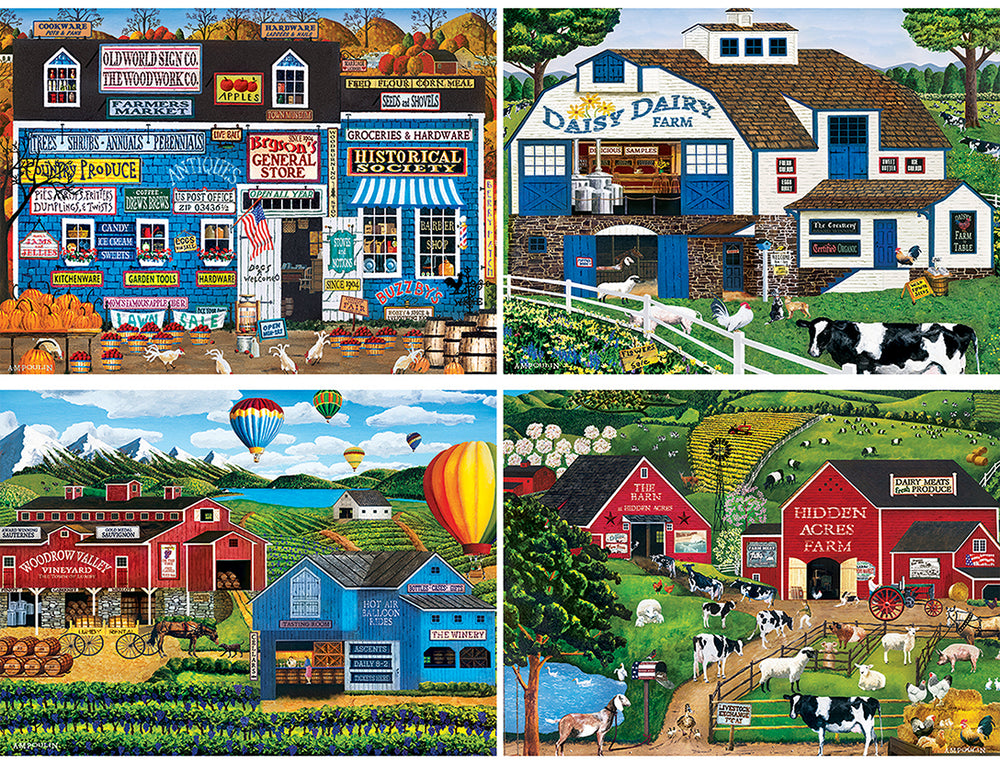 Puzzle Masterpieces:  500 Piece 4-Pack A. M. Poulin