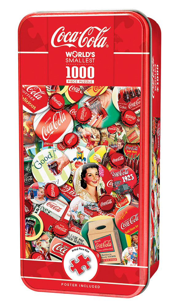 Puzzle Masterpieces: 1000 Piece  Wolds Smallest Puzzle in a Tin Coca-Cola