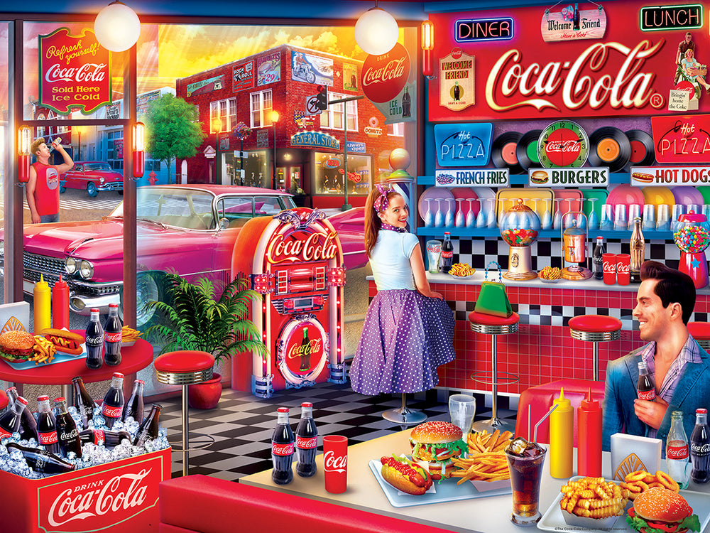 Puzzle Masterpieces:  300 piece EzGrip Coca-Cola - Soda Fountain