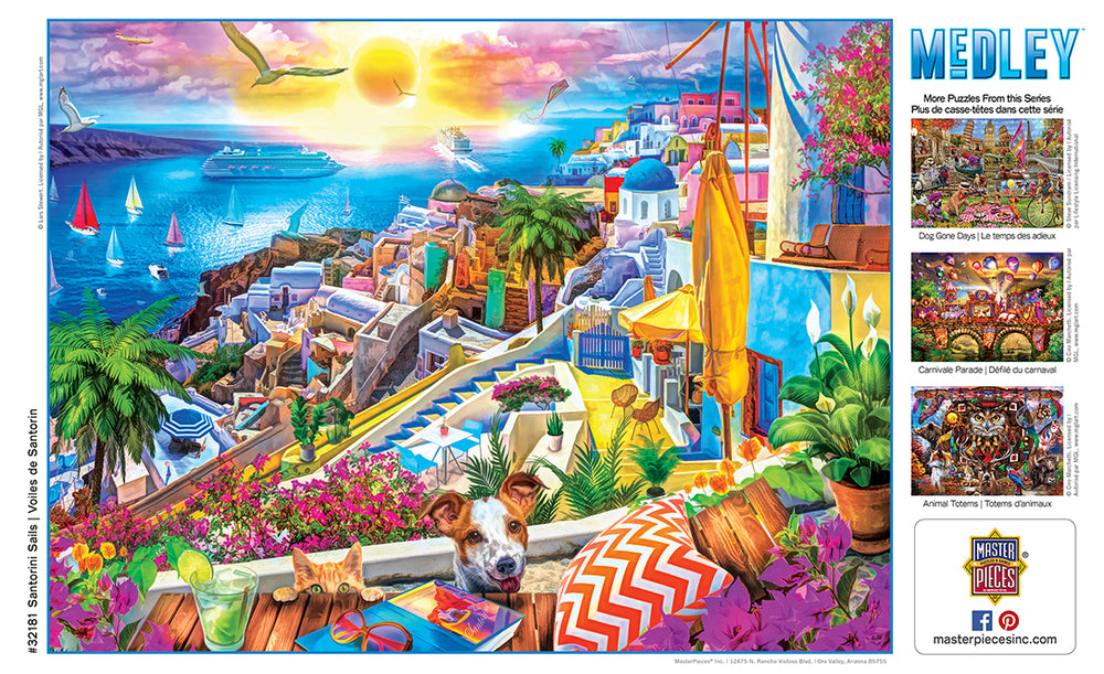 Puzzle Masterpieces:  300 piece EzGrip Medley - Santorini Sails
