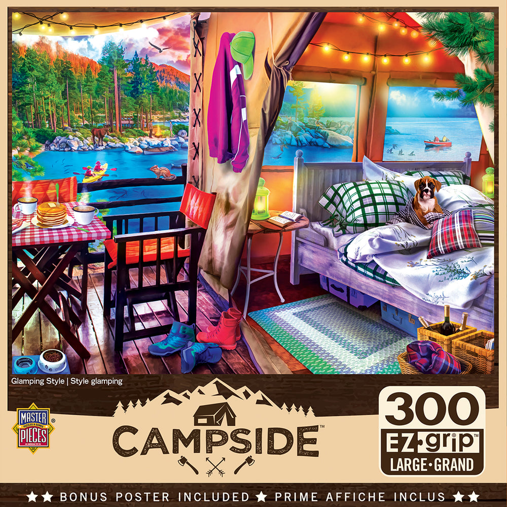 Puzzle Masterpieces:  300 piece EzGrip Campside - Glamping Style