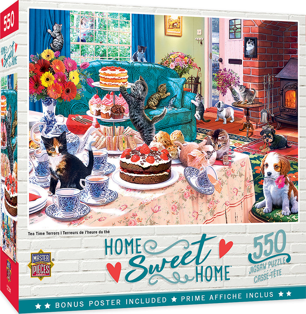 Puzzle Masterpieces:  550 Piece Home Sweet Home - Tea Time Terrors