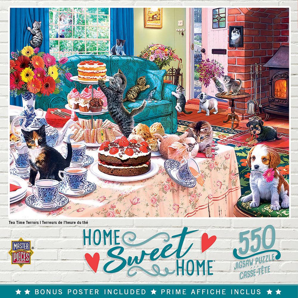 Puzzle Masterpieces:  550 Piece Home Sweet Home - Tea Time Terrors