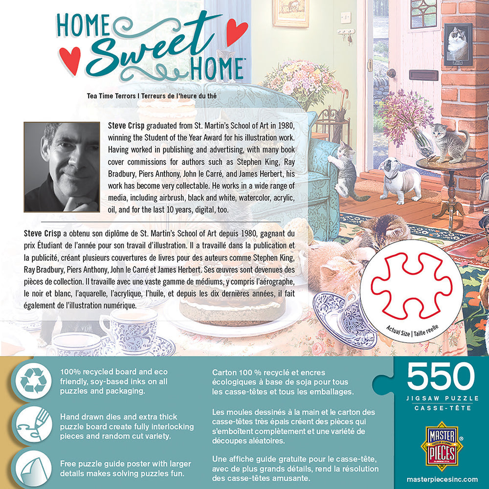 Puzzle Masterpieces:  550 Piece Home Sweet Home - Tea Time Terrors